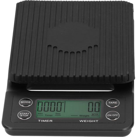 Multifunktionale elektronische Küchenwaage mit LCD-Display (3 kg/0,1 g) und Timerfunktion, inklusive LCD-Display. (1/5)