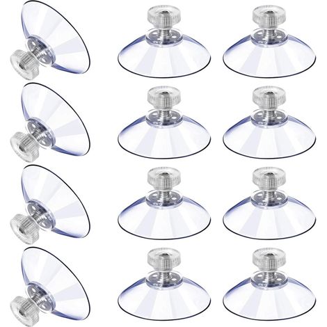 Filiyano-12 ventouses filetées - 53 mm M4 - Ventouses avec crochet, alternative aux films pour vitres - Ventouses pour pare-soleil (1/5)