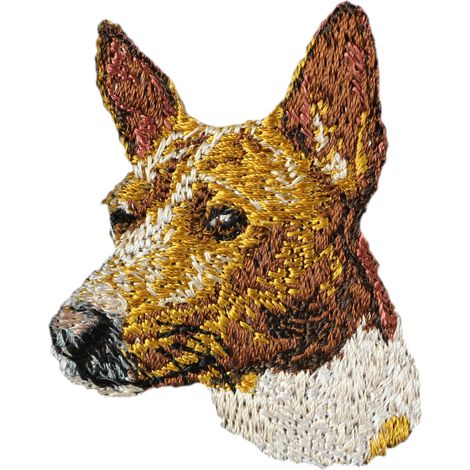 Basenji, Basenji, Perro del Congo - parche con forma de perro, parche bordado, decoración única para mochila de Art-Dog (1/3)