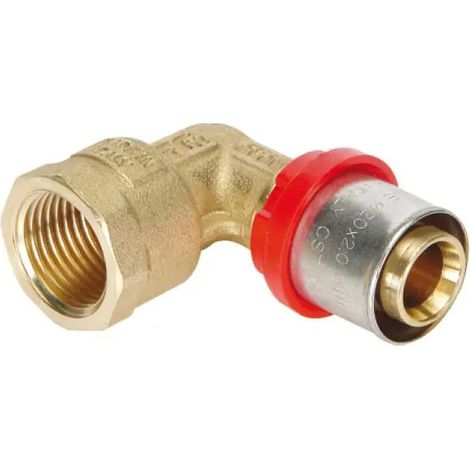 Raccordo curvo femmina a pressare per tubo multistrato modello cobrapress 11/2" ø50x4 TIEMME