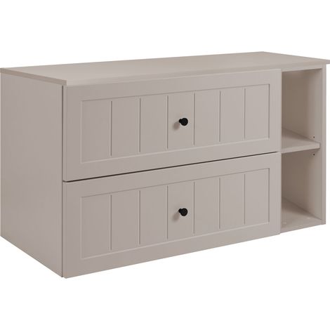 Set di mobili da bagno sotto lavabo, Beige, 80 (60 + 20) x 46 x 58 cm , 3 colori di maniglie inclusi