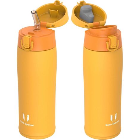 Trinkflasche Edelstahl Thermosflasche 500 ml M- Vitalität Orange (1/5)