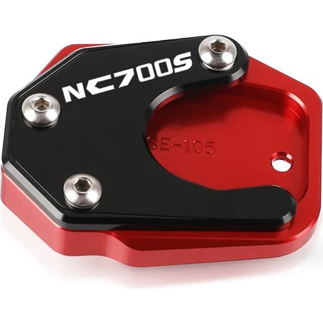 (Logo NC700S) Compatible avec Honda NC700S/X NC700 S NC700X 2012 2013 2014 2015. Béquille latérale CNC, extension de béquille, plaque de support, support agrandissant la béquille maxpower (1/4)