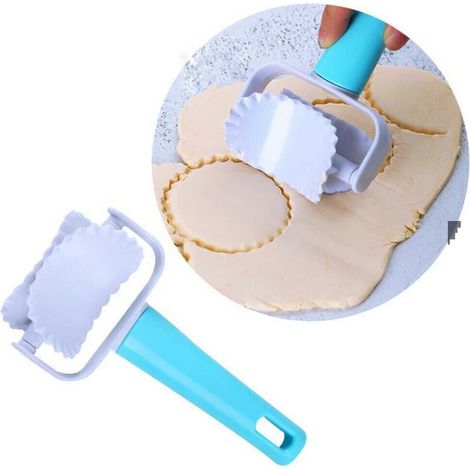 Nudelholz zum Ausstechen von Kreisen, gewellt, 7 cm, für Teigtaschen (1/3)