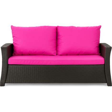 Coussins de canapé meubles de jardin en résine tressée Rose, Coussins balançoire d'extérieur 100x50x50cm Coussin pour banquette 2 places mix