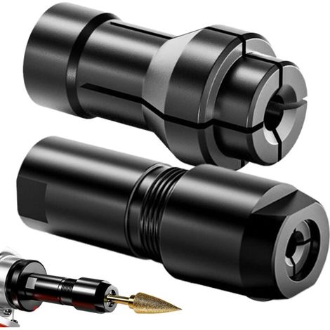 Winkelschleiferadapter, 2-teiliger Winkelschleifer-Umrüstkopf, 3-mm-Bohrfutterzubehör für Metallbearbeitung, Schweißen und Wartung