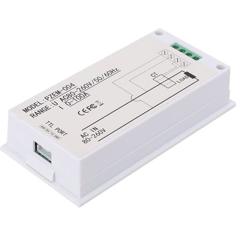 Multifunktionales LED-Digitalanzeige-Spannungs-, Strom-, Leistungs- und Energiemessgerät (PZEM-004 (Tester, Split-Core, Transformator, USB-Adapter)) (1/5)