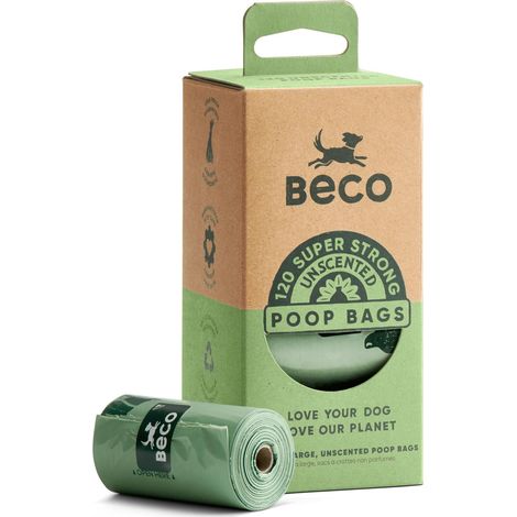Beco Degradable Poop Bags Unscented 120 Pack 264853