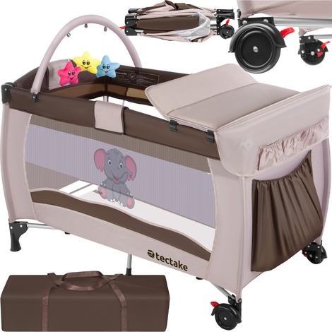 Lit de voyage pour enfants pliable et réglable en hauteur avec sac