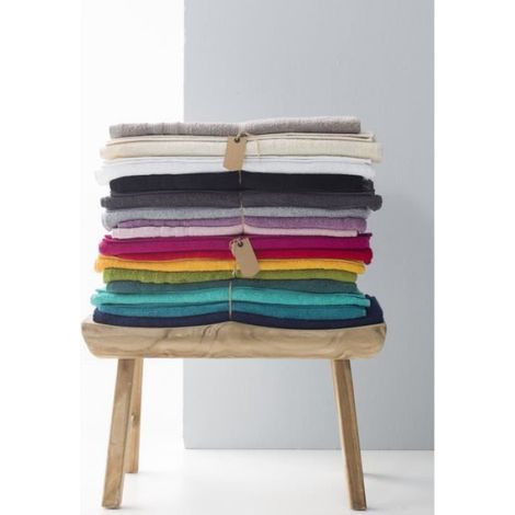 Drap de douche - - Réglisse - 70x130 cm - 100% coton - 500g/m2 (1/2)