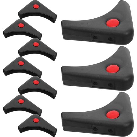 Lot de 10 embouts pieds chaise triangulaires antidérapants 25 x 50 mm (1/5)