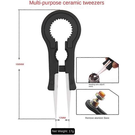 Kit d'outils de bricolage comprenant : pince à épiler multifonctionnelle en céramique, cutter, ciseaux pliants, brosse et tournevis. (1/5)