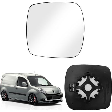 Verre de Rétroviseur Remplacement pour Renault Kangoo II 2007-2012, Rétroviseur Extérieur Chauffant Verre de Rétroviseur Sphérique Gauche ou Droit (Droit),Personnalisé pour Kangoo II 2007-2012 (1/5)