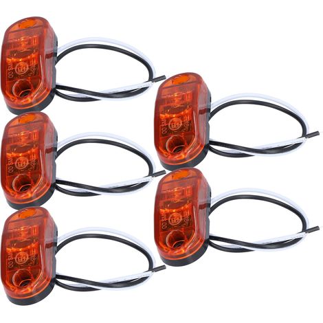 Feux de gabarit LED 5 pièces pour remorque camion, étanches, anticorrosion, durables, lampe de signalisation (1/5)