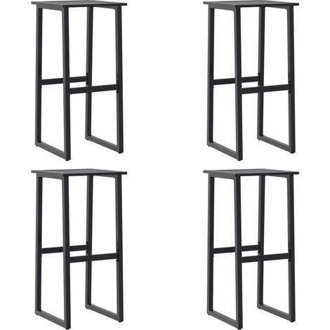 Maison Exclusive - Taburetes de bar 4 unidades acero negro 38x38x