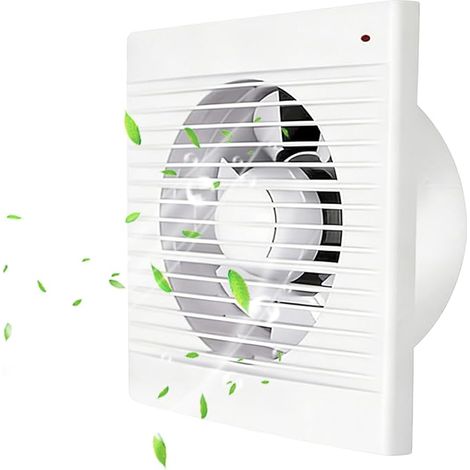 100 mm VMC Bathroom Silent Air Extractor 35 dB, 142 m³/h, 15 W, with Non-Return Valve, Wall and Ceiling Fan for Bathroom, Toilet, Kitchen, Office, White (1/5)