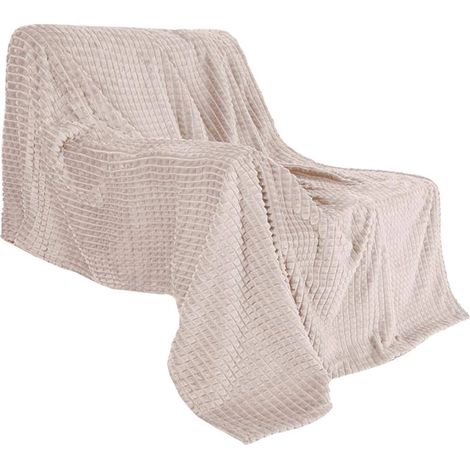 Mikrofaserdecke 150x200 Diamantweiche Flauschige Beige (1/2)