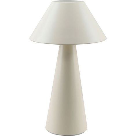 Lampe de table E27 type champignon blanche, 200 mm