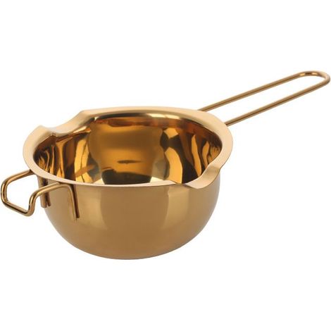 Ustensiles de pâtisserie : bol à fondre le chocolat en acier inoxydable, bol à fondre le beurre de cuisine, bain-marie. (1/5)