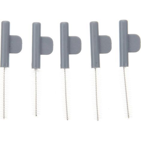 Lot de 5 brosses de nettoyage portables pour tubes d'appareils auditifs, pratiques et faciles à utiliser.-5.00X1.50X0.50CM-Grey (1/4)