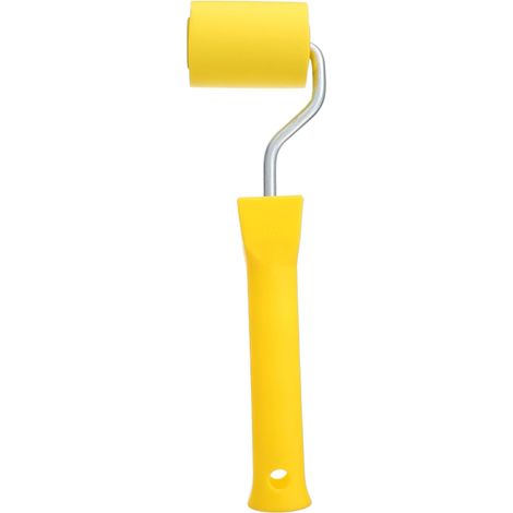 Rouleau à papier peint, rouleau texturé, rouleau de lissage, rouleau en mousse, rouleau à patiner, raclette plate, kit de peinture murale, caoutchouc jaune (1/5)