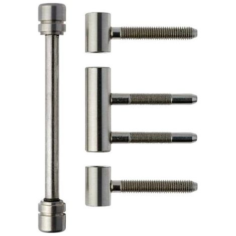 Paumelle design FK. 3pcs. nickel mat Roulettes ø 15. poids de porte 60kg. (Par 25) (1/4)