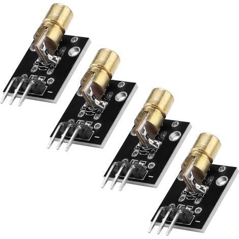 4 modules émetteurs laser 5 mW 650 nm, diode laser à point rouge pour projets de capteurs laser (1/5)
