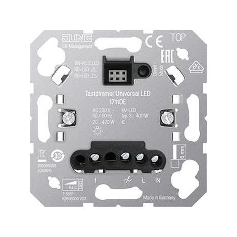 Jung Tastdimmer Universal LED, mit Nebenstelleneingang, UP 1711 DE (1/5)