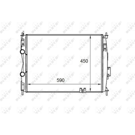 Radiateur, refroidissement du moteur NRF 58461 NISSAN 21400JD20E 21400JD90B