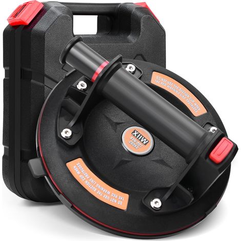 Ventouse de 8 pouces, lève-vitre à vide de 260 kg, ventouse de levage de fenêtre pour un transport sûr de carreaux, stratifiés, meubles et plus encore, avec boîte à outils incluse.