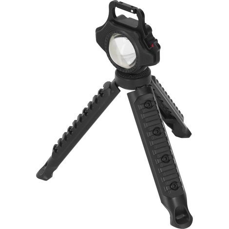 Lampe de poche rechargeable 500LM avec support pliable, idéale pour pêche, randonnée et camping