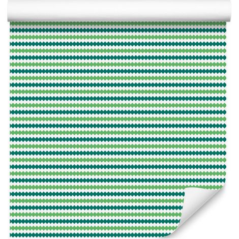 Carta da parati a righe color menta e mare per soggiorno e camera da letto, 50x1000 cm (1/5)