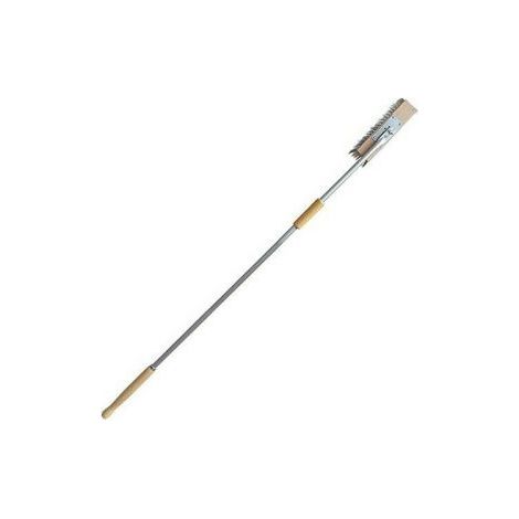 SPAZZOLA FILI OTTONE PULIZIA FORNO BARBECUE RUOTABILE CM 26X7 (37657)