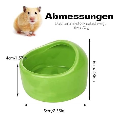 Ensemble de bols en céramique pour hamster, bols pour hamster et petits animaux, accessoires de nourriture pour (1/4)