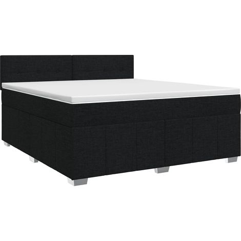 Maison Exclusive - Boxspringbett mit Matratze Schwarz 180 x 200 c (1/5)