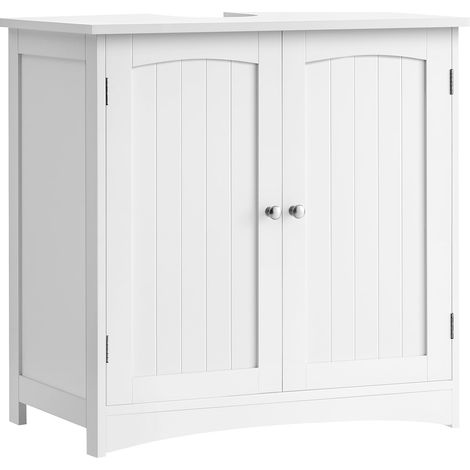 VASAGLE Mobile Sottolavabo per Bagno, Mobiletto da Bagno, Mobile Sottolavandino con 2 Ante, Ripiano Regolabile, Capiente, Stile Moderno, 40 x 70 x 70 cm, Bianco Nuvola BBC011W01 (1/5)