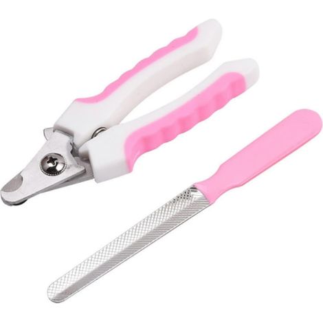 Ciseaux à ongles, coupe-ongles et pince coupante pour chiens et chats - Outil de toilettage rose (1/5)