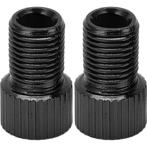 2pcs Adaptateur Valve Vélo Presta vers Schrader, Convertisseur Pompe VTT Résistant à l'Usure, Noir (1/5)