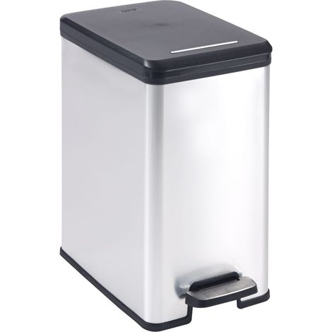 Cubo con pedal KETER 25 l. Slim Bin plata 213300