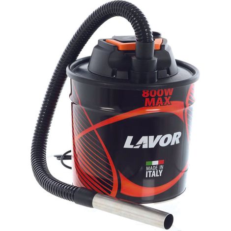 Aspiracenere elettrico 800w con funzione soffiatore serbatoio 18 litri motore silenziato doppio isolamento fusto in acciaio