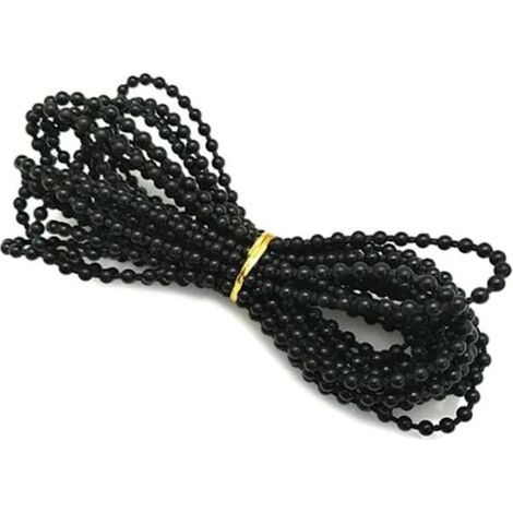 Chaînette à billes pour stores enrouleurs, accessoires pour stores verticaux, pièces de rechange pour chaînestte à billes de stores enrouleurs (noir) (1/5)