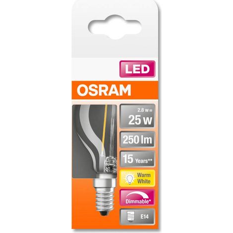 Ampoule LED Culot: E14 Blanc chaud 2700 K 2,80 W équivalent à 25 W LED Retrofit CLASSIC P DIM (1/5)