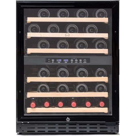Cave à vin noire de 50 bouteilles - 2 températures - Vinobox (1/5)