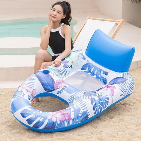 Bouée gonflable pour adultes, dossier réglable. Fauteuil gonflable - 142 x 91 cm (1/3)