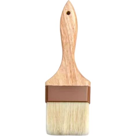 Brush À Huile - Poils Souples Anti-dépouillement - Manche En Bois Alimentaire - Résistant À Haute Température - Pour Barbecue Cuisine Et Extérieur - 1 Pièce (1/5)
