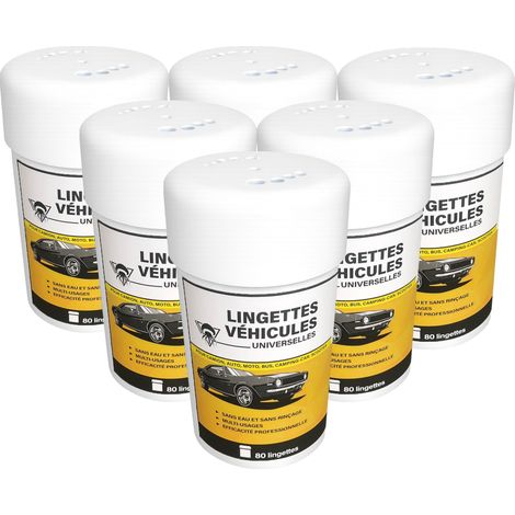Méduze - Lingettes nettoyantes pour véhicules - 6 boîtes de 80 unités - Universelles - Professionnelles (1/5)