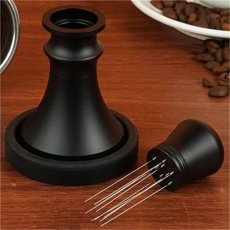 Presse à poudre italienne 2 en 1 WDT 58 mm, distributeur et pilon à café à aiguilles, poudre libre. (1/5)