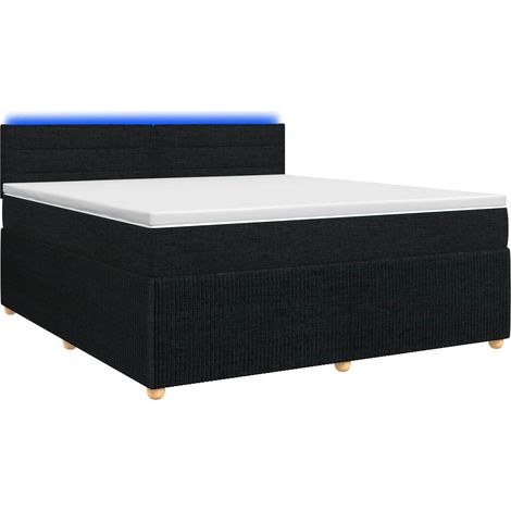 Maison Exclusive - Boxspringbett mit Matratze Schwarz 180 x 200 c (1/5)