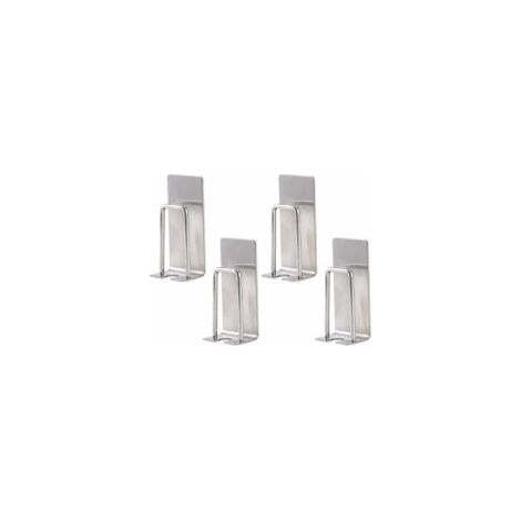 Lot de 4 porte-brosses à dents en acier inoxydable - Fixation murale - Pour tasses,tasses,brosses à dents - étanches et auto-adhésifs - Sans perage - Pour salle (1/5)
