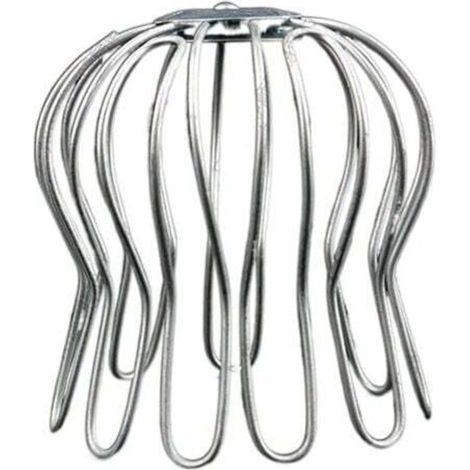 Crapaudine en Fil galvanisé à chaud (75 mm jusqu'à 85 mm ⌀) – Filtre de gouttière - Filtre anti feuille (Lot de 4) (1/3)